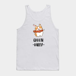 Choose Happy Corgi Lover Tank Top